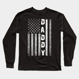 American Dad Best Father's day DADDY US flag American Flag DADDY Mens patriotic Long Sleeve T-Shirt